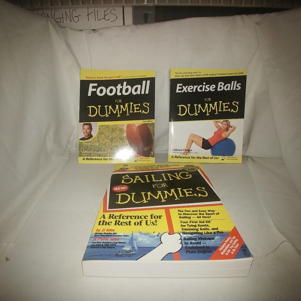 Lot Of 3 Books:Football For Dummies, Exercise For